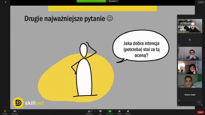 Dawid Bałutowski, komunikacja interpersonalna